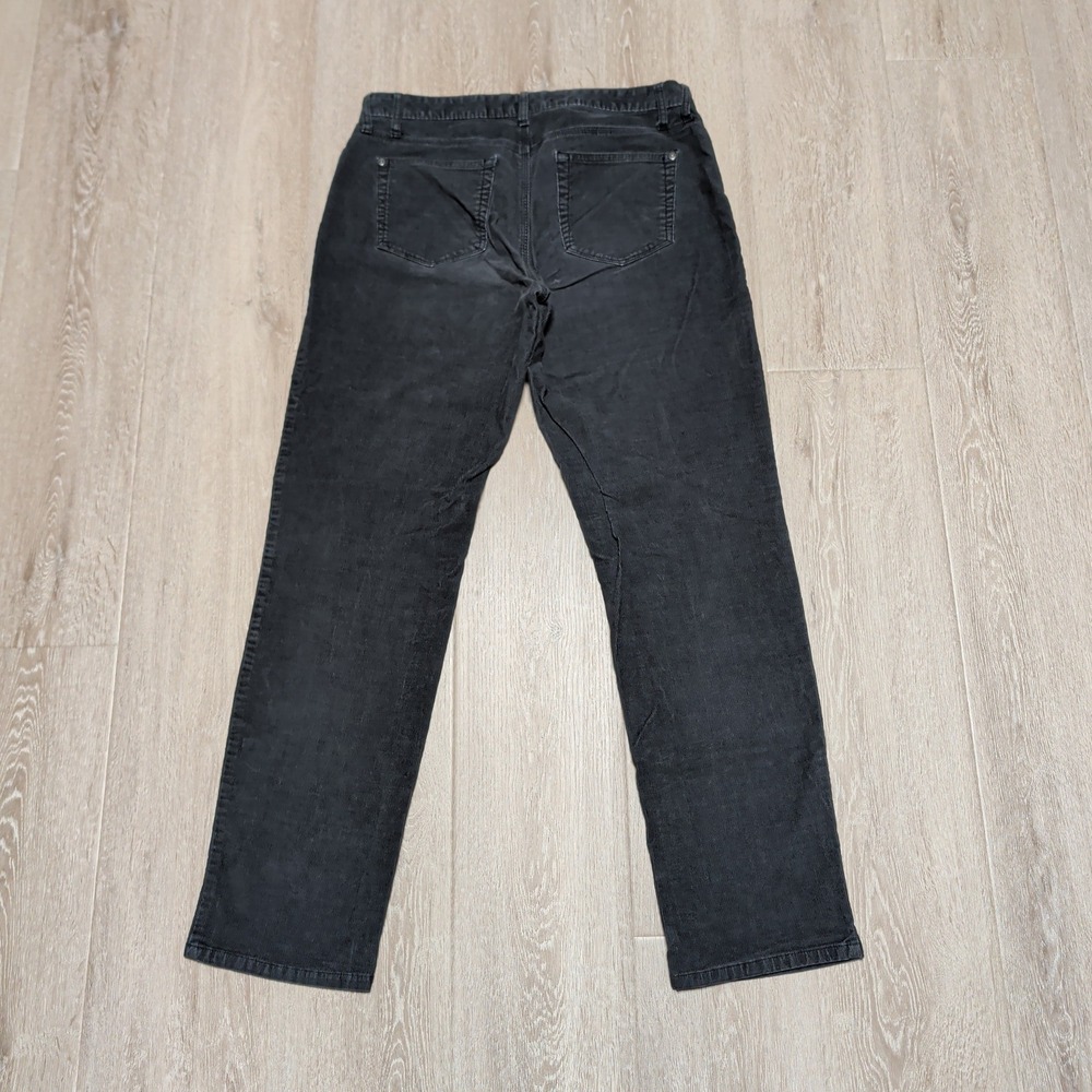 Eddie Bauer Womens 10 Boyfriend Corduroy Pants Charcoal Grey‎ Straight Leg 33x30 - Picture 2 of 7